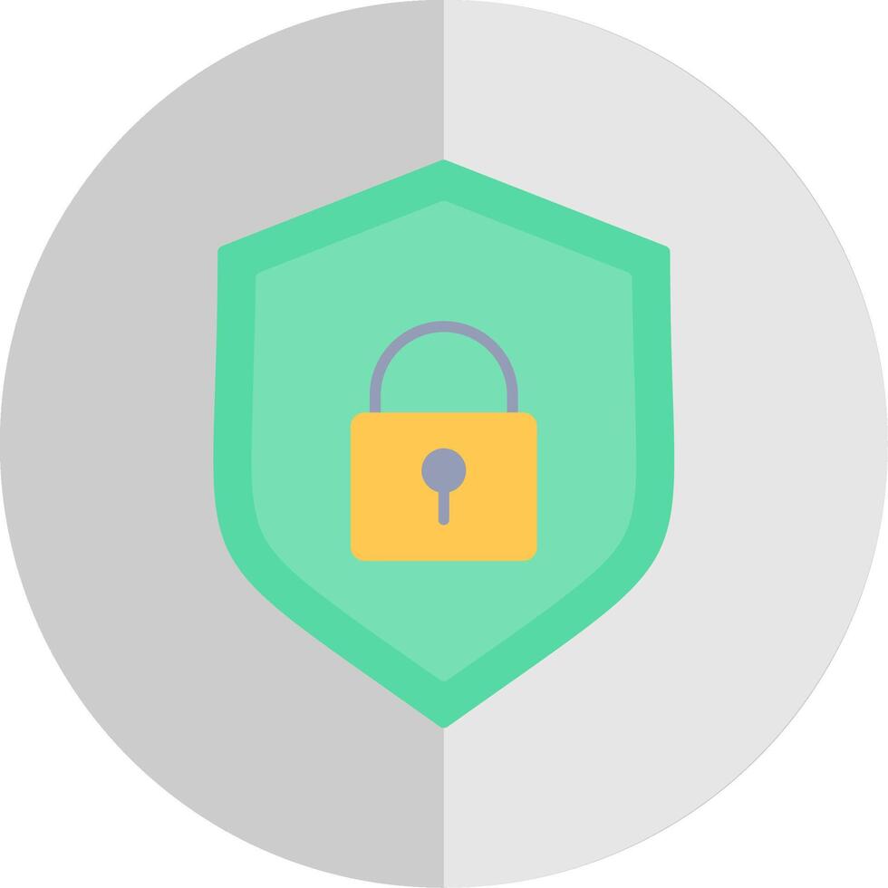 Database Protection Flat Scale Icon Design vector