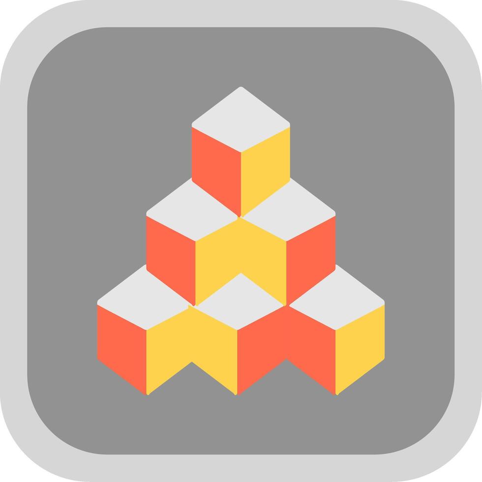 Blocks Flat round corner Icon Design vector