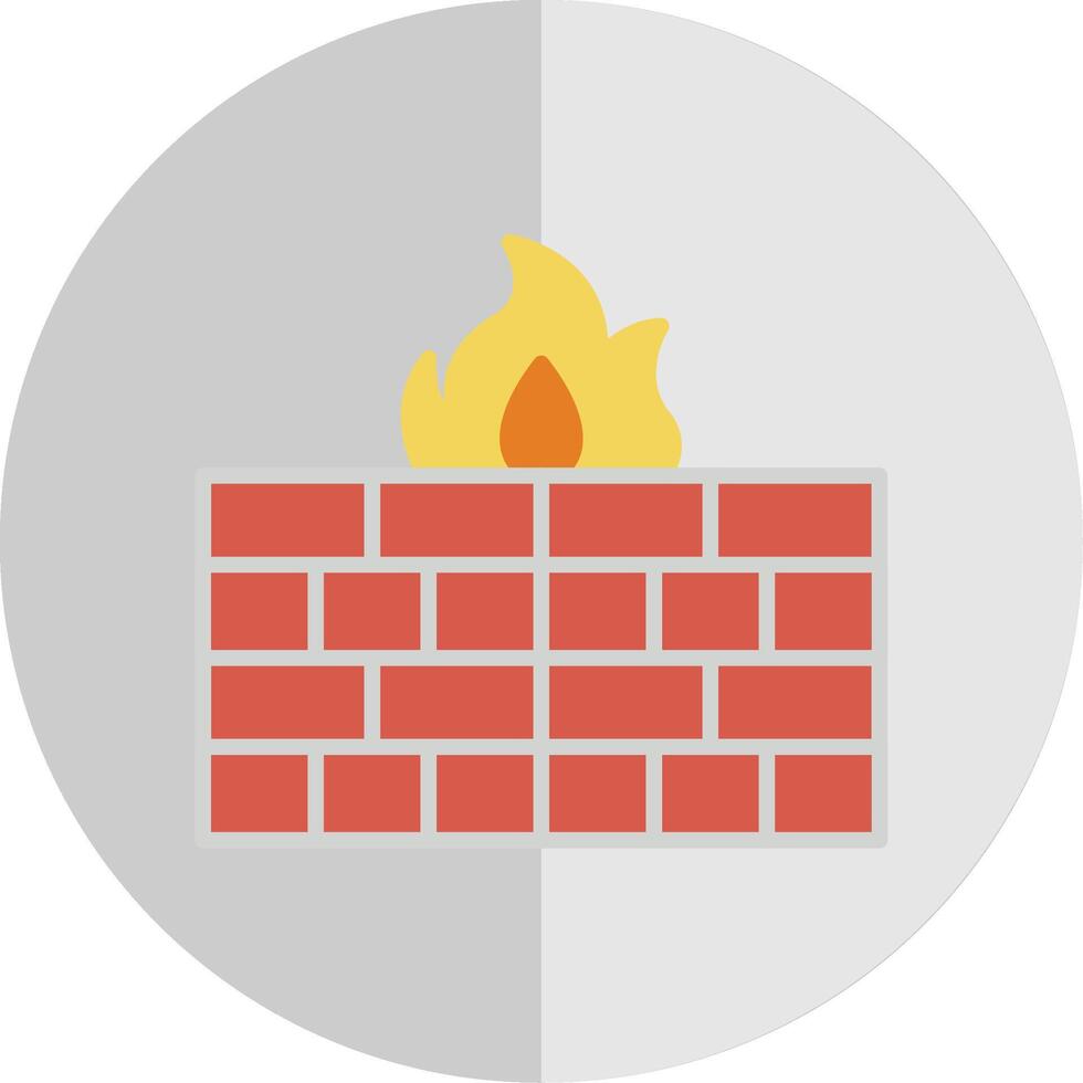 Firewall Flat Scale Icon Design vector