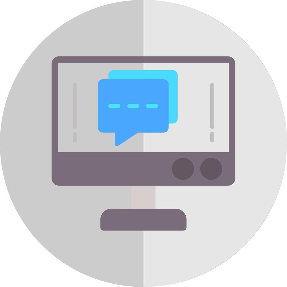 Info Chat Flat Scale Icon Design vector