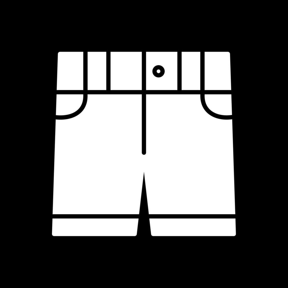 Shorts Glyph Inverted Icon Design vector