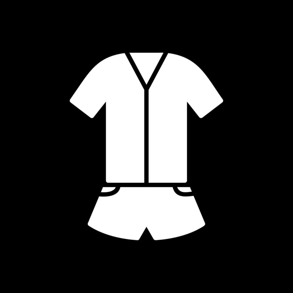 Jumpsuit Glyph Inverted Icon Design vector
