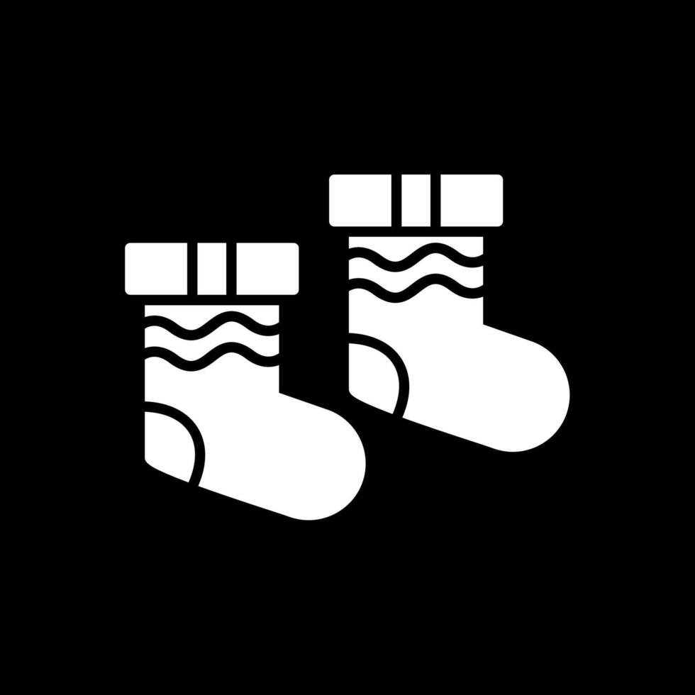 Socks Glyph Inverted Icon Design vector