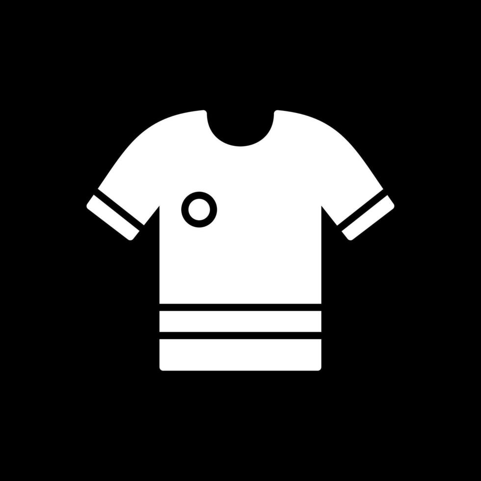 camisa glifo invertido icono diseño vector