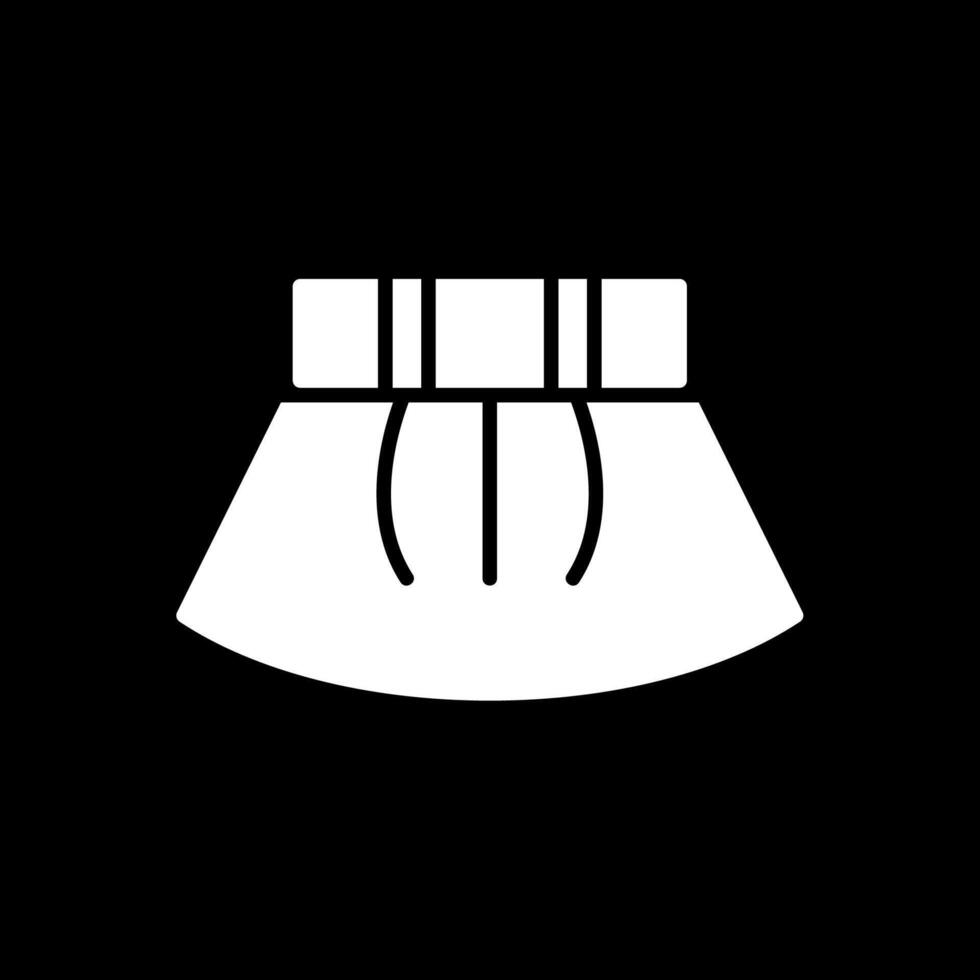 Skirt Glyph Inverted Icon Design vector