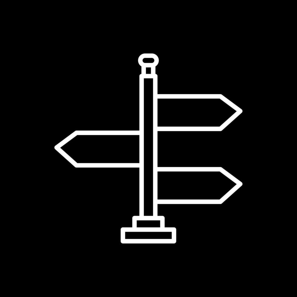 Sign Line Inverted Icon Design vector