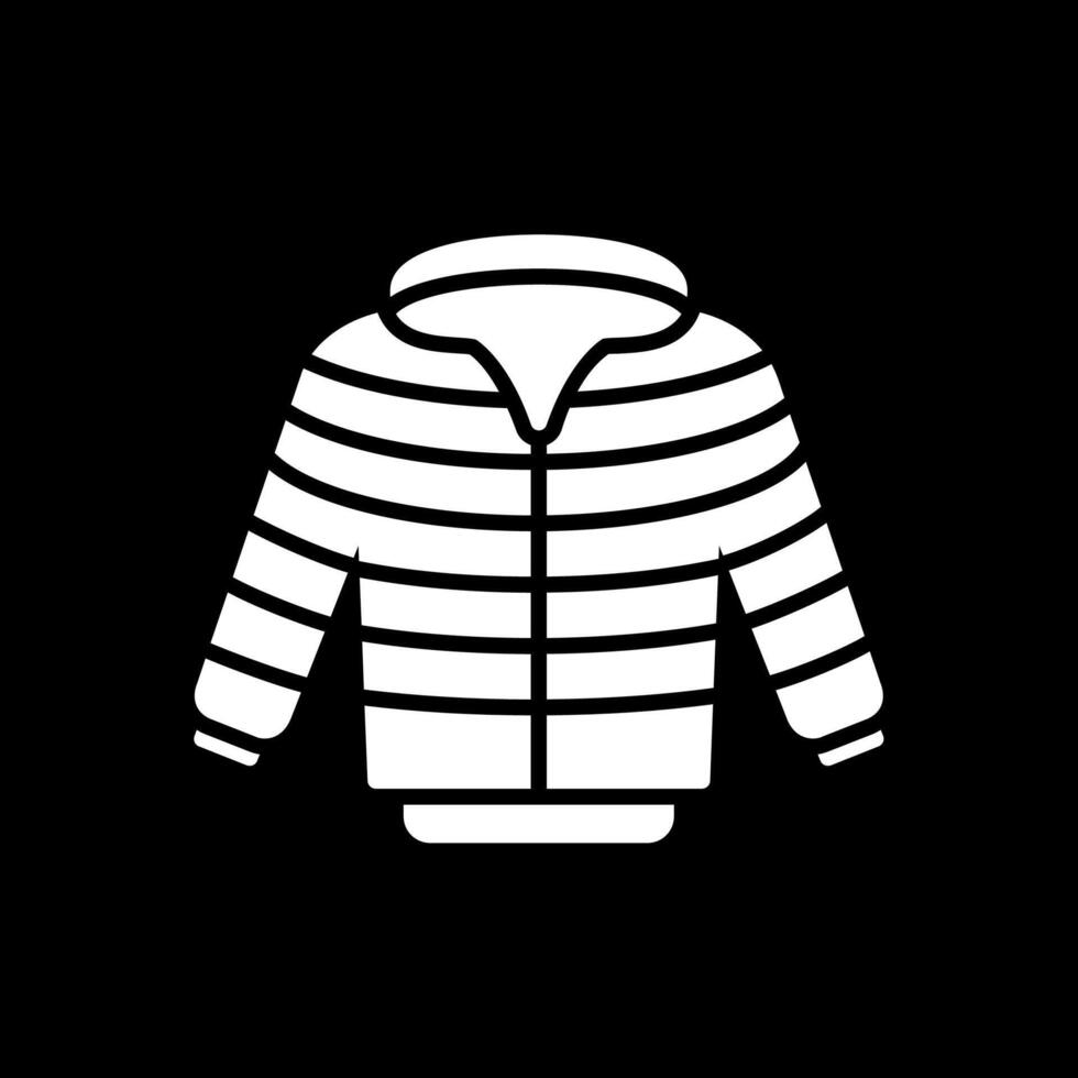 Jacket Glyph Inverted Icon Design vector