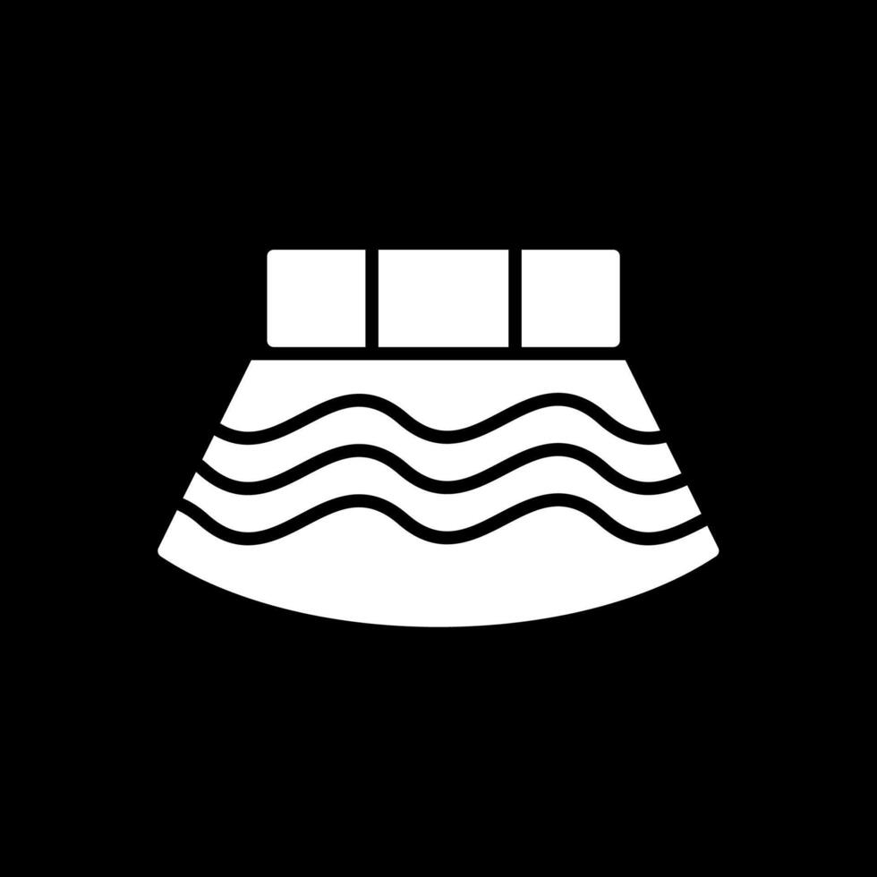 Skirt Glyph Inverted Icon Design vector