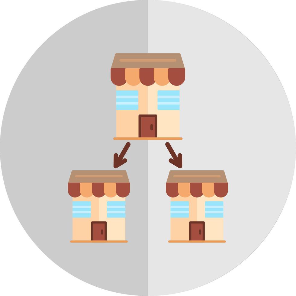 Chain Store Flat Scale Icon Design vector