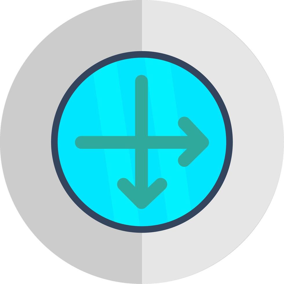 Intersect Flat Scale Icon Design vector
