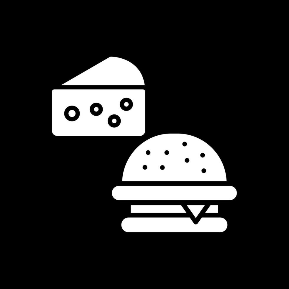 Food Glyph Inverted Icon Design vector