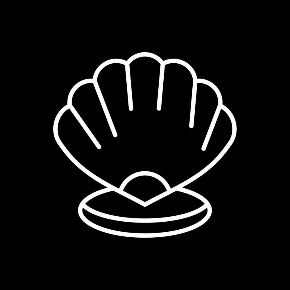 Shell Line Inverted Icon Design vector