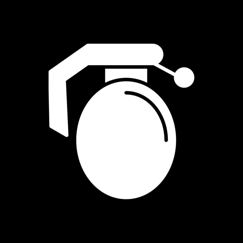Grenade Glyph Inverted Icon Design vector
