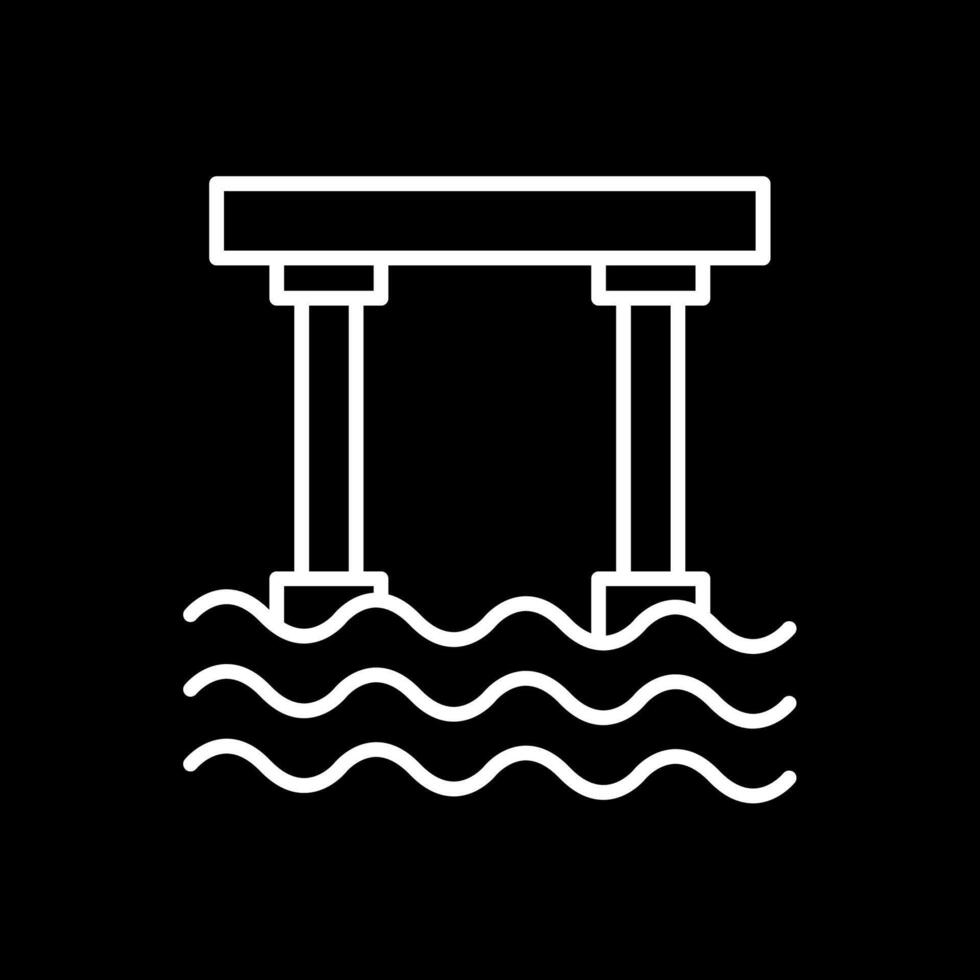 Bridge Line Inverted Icon Design vector