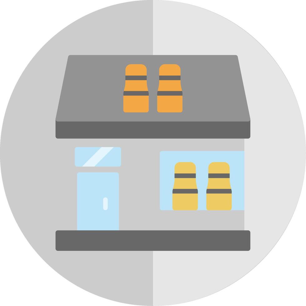 Off License Flat Scale Icon Design vector