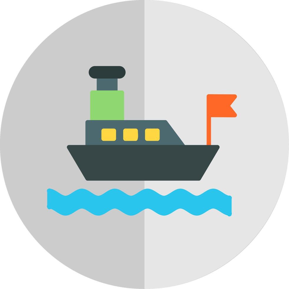 Ferry Flat Scale Icon Design vector