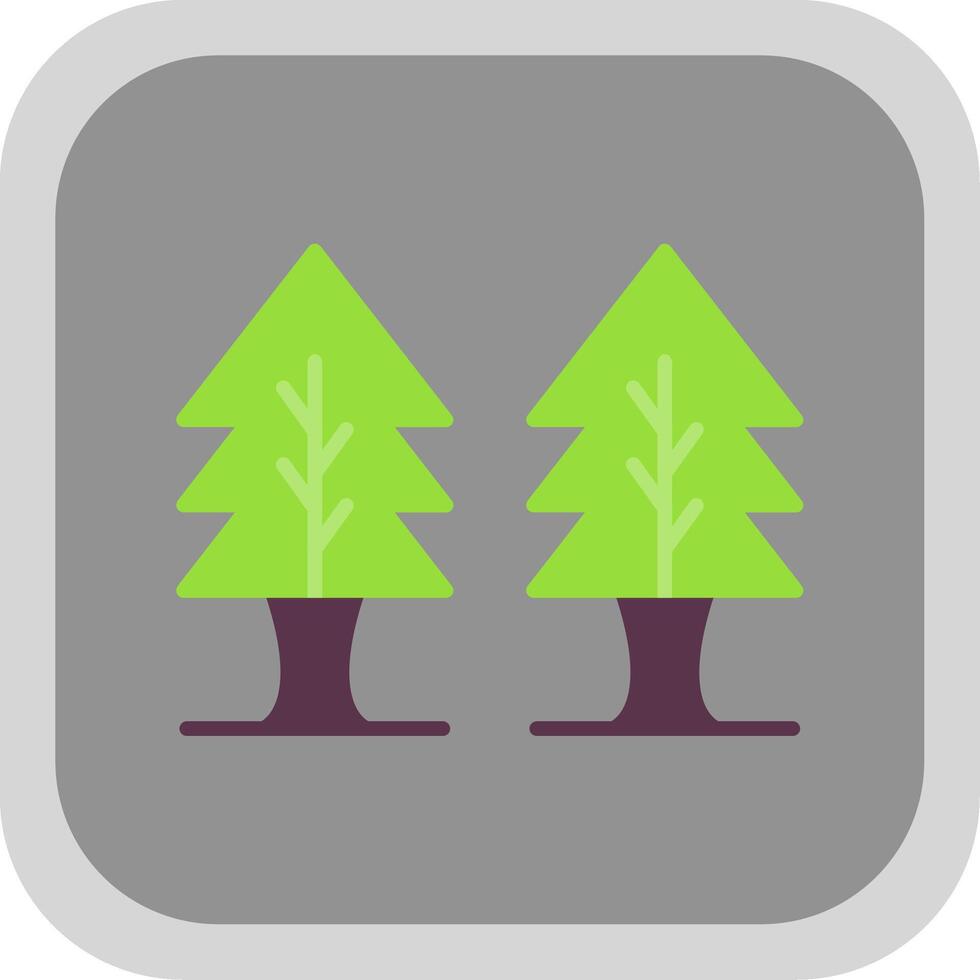 Plants Flat round corner Icon Design vector
