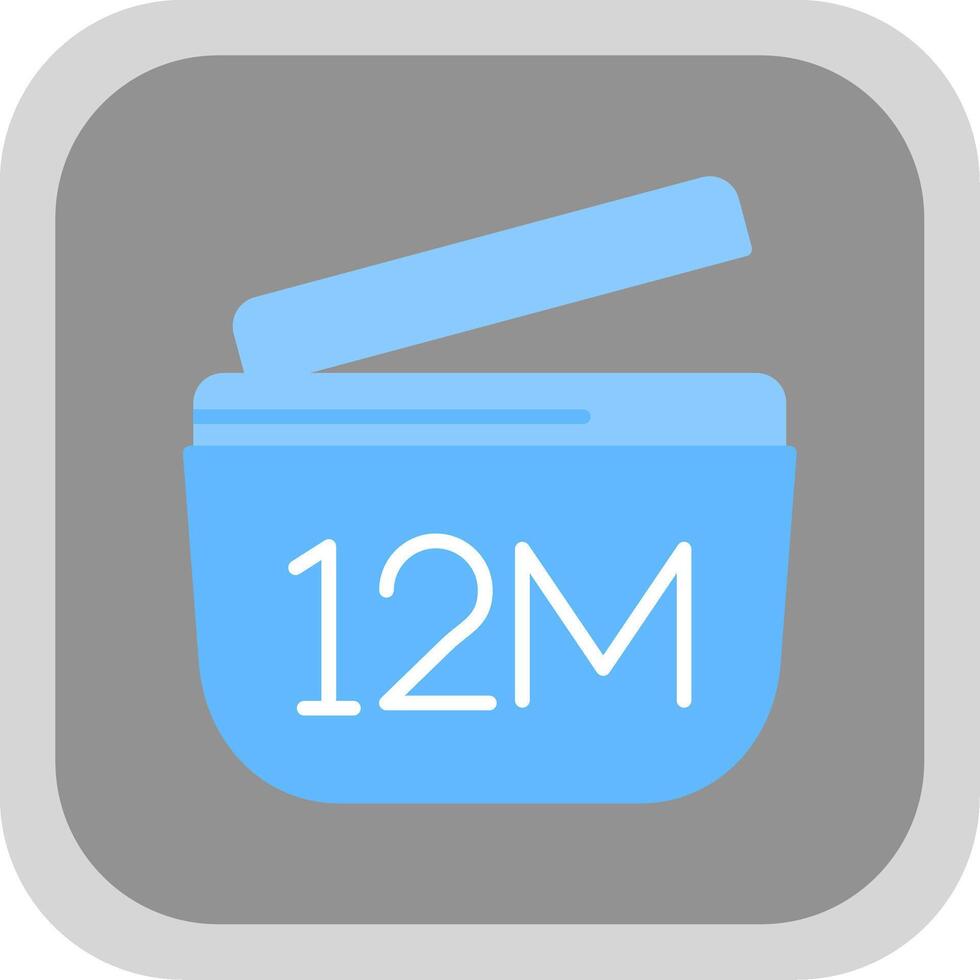 Expiry Flat round corner Icon Design vector