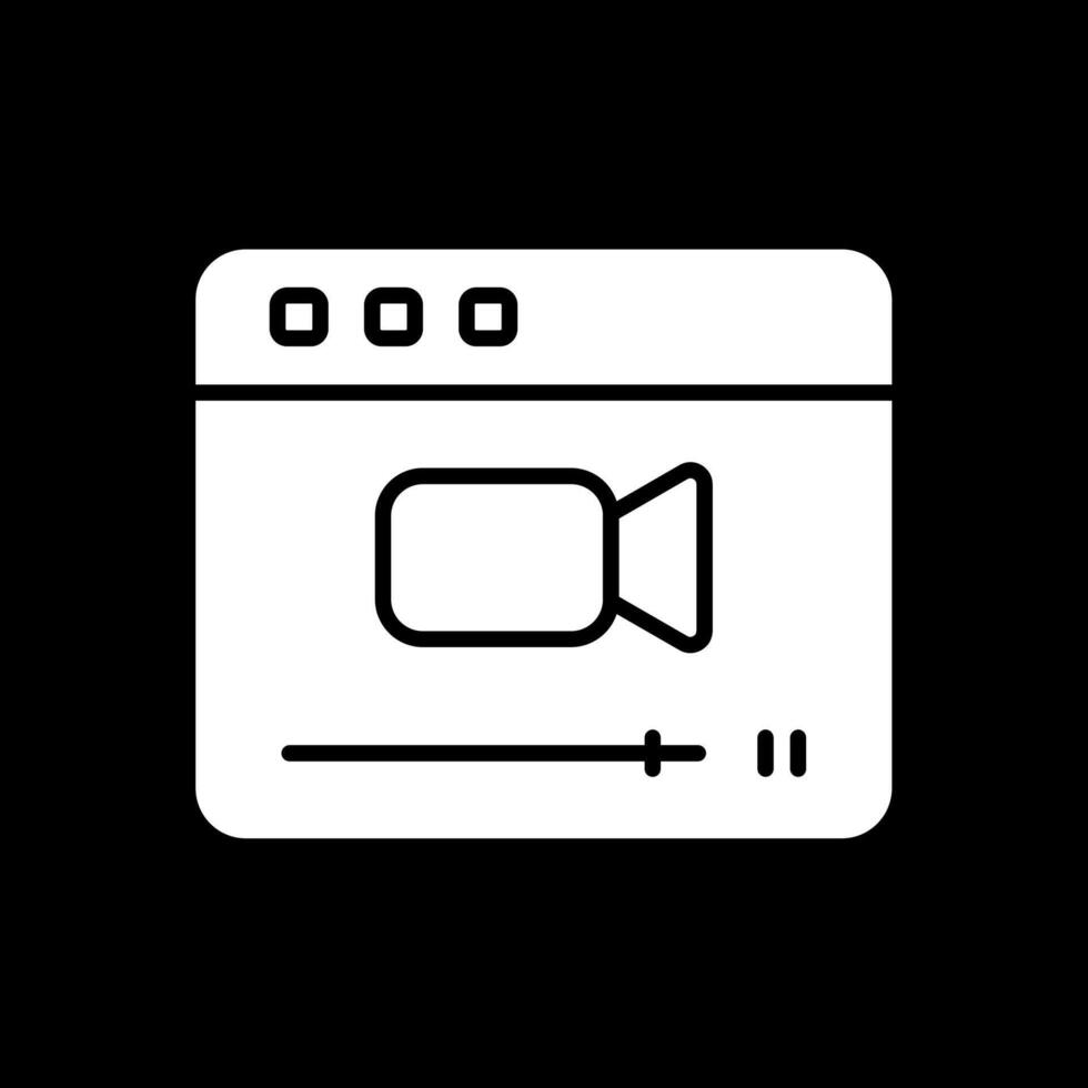 Browser Glyph Inverted Icon Design vector