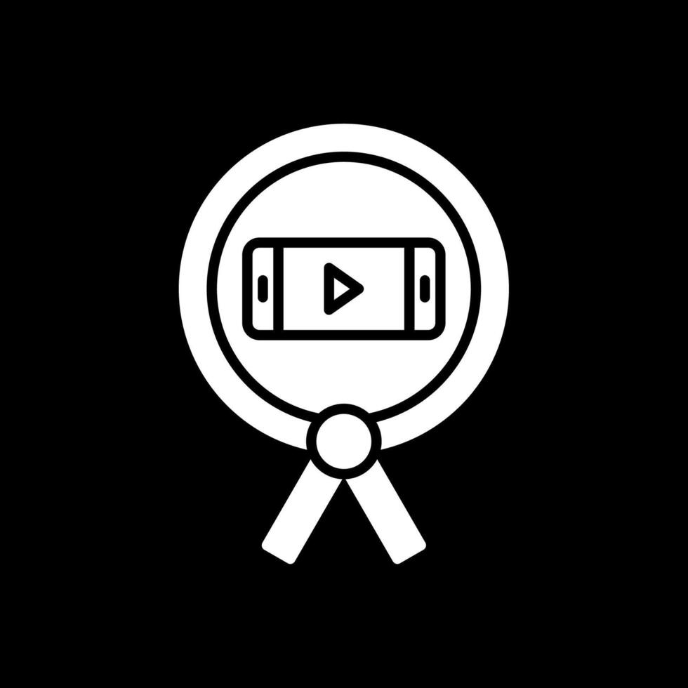 Phone Glyph Inverted Icon Design vector
