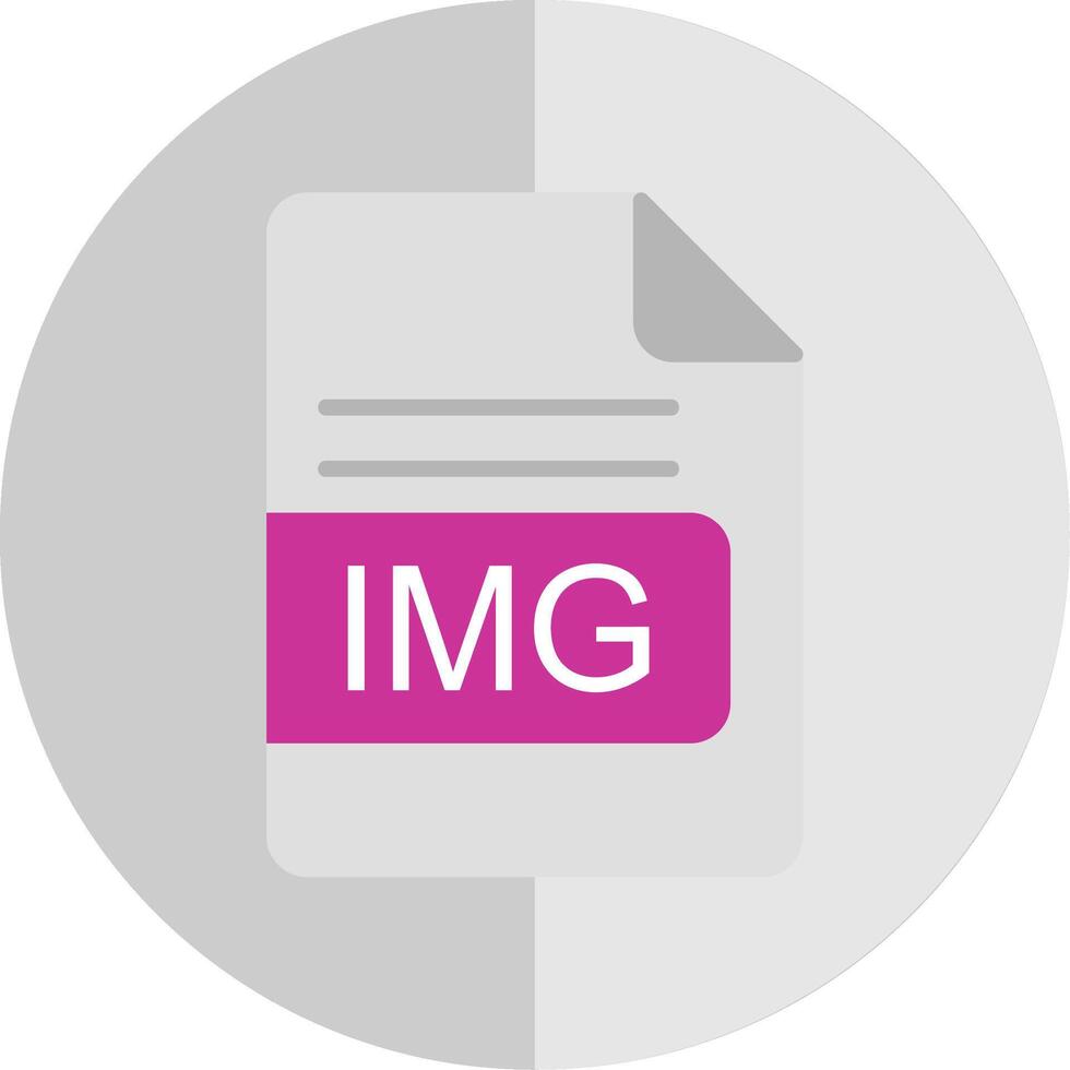 IMG File Format Flat Scale Icon Design vector