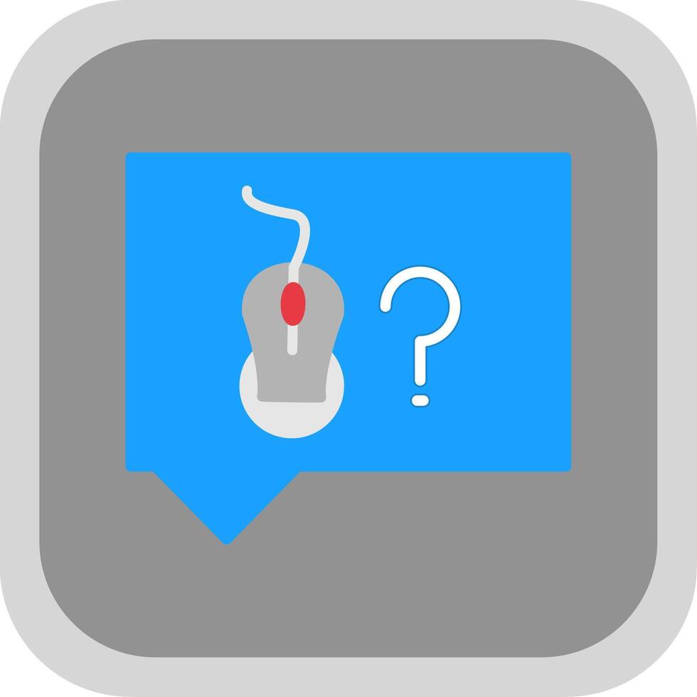 Message Flat round corner Icon Design vector