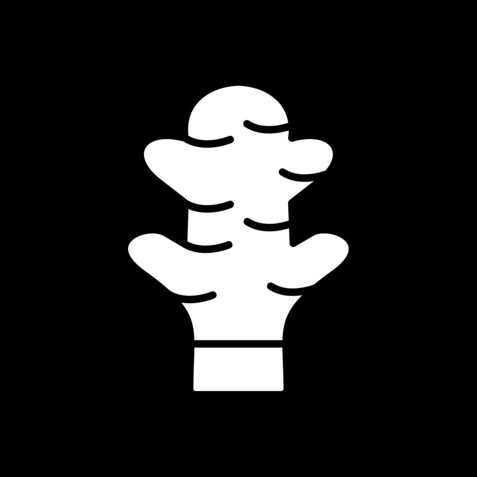 Ginger Glyph Inverted Icon Design vector