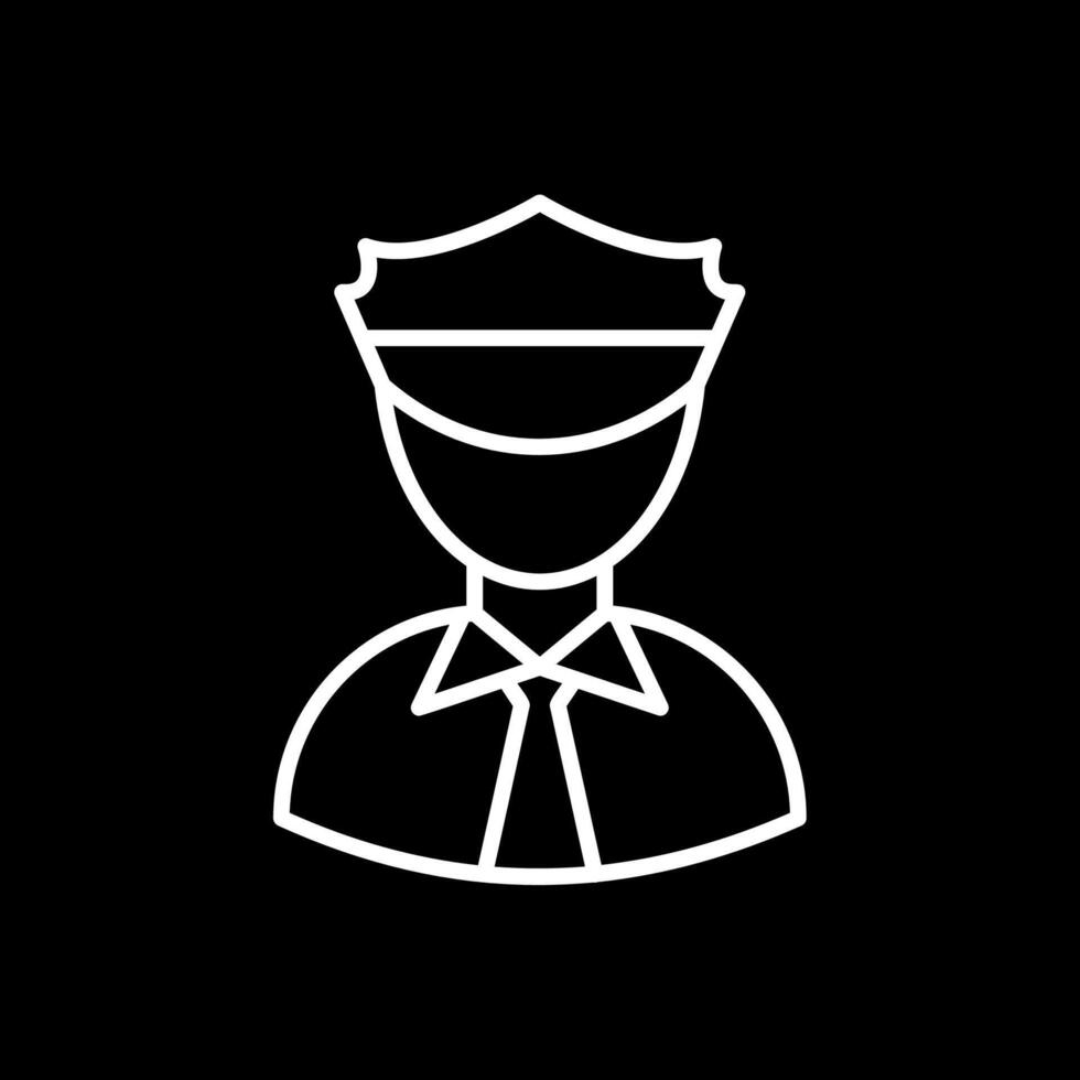 Taxi Driver Line Inverted Icon Design vector