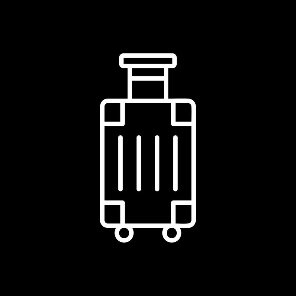 Luggage Line Inverted Icon Design vector