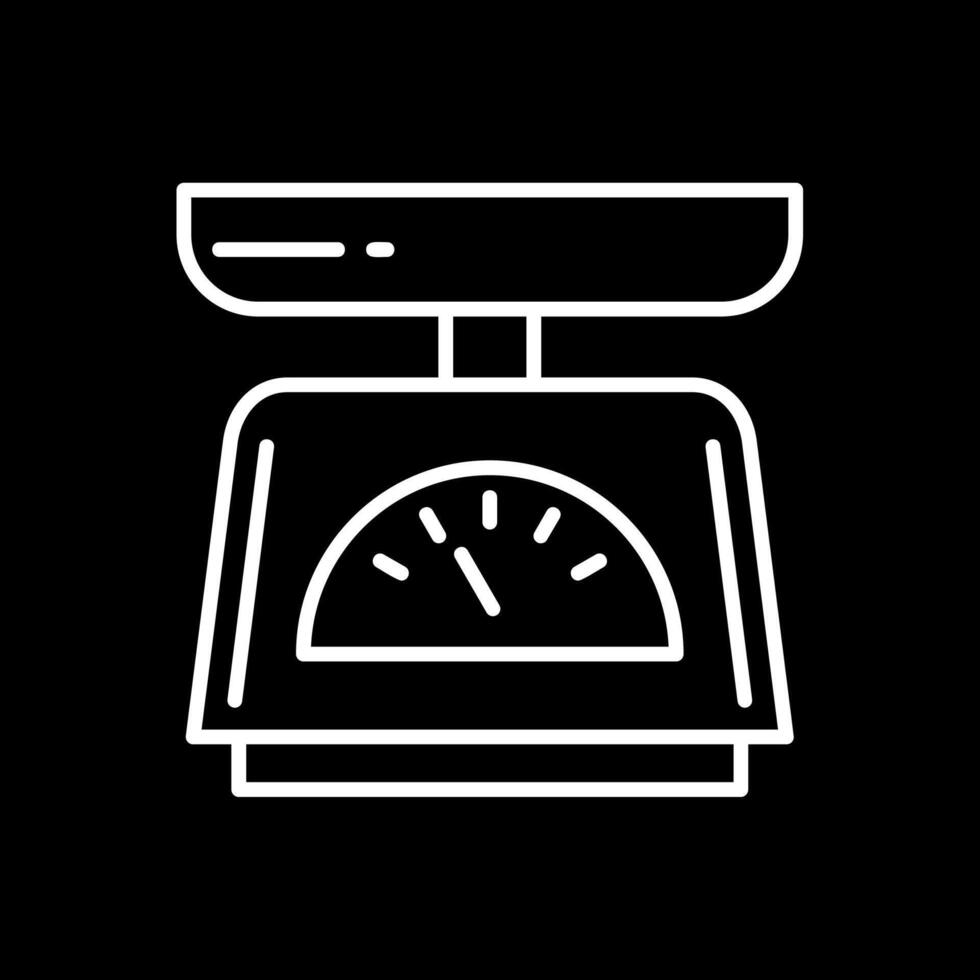 Weighing Line Inverted Icon Design vector