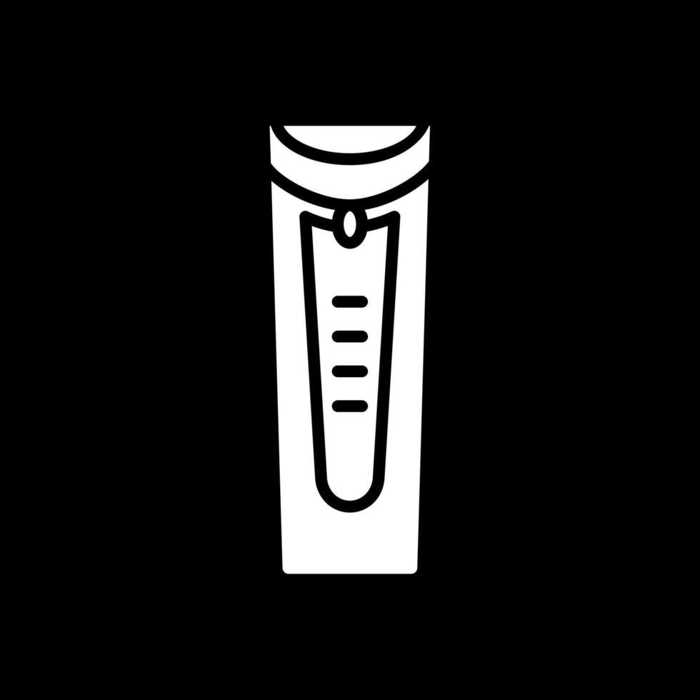 Nail Clipper Glyph Inverted Icon Design vector