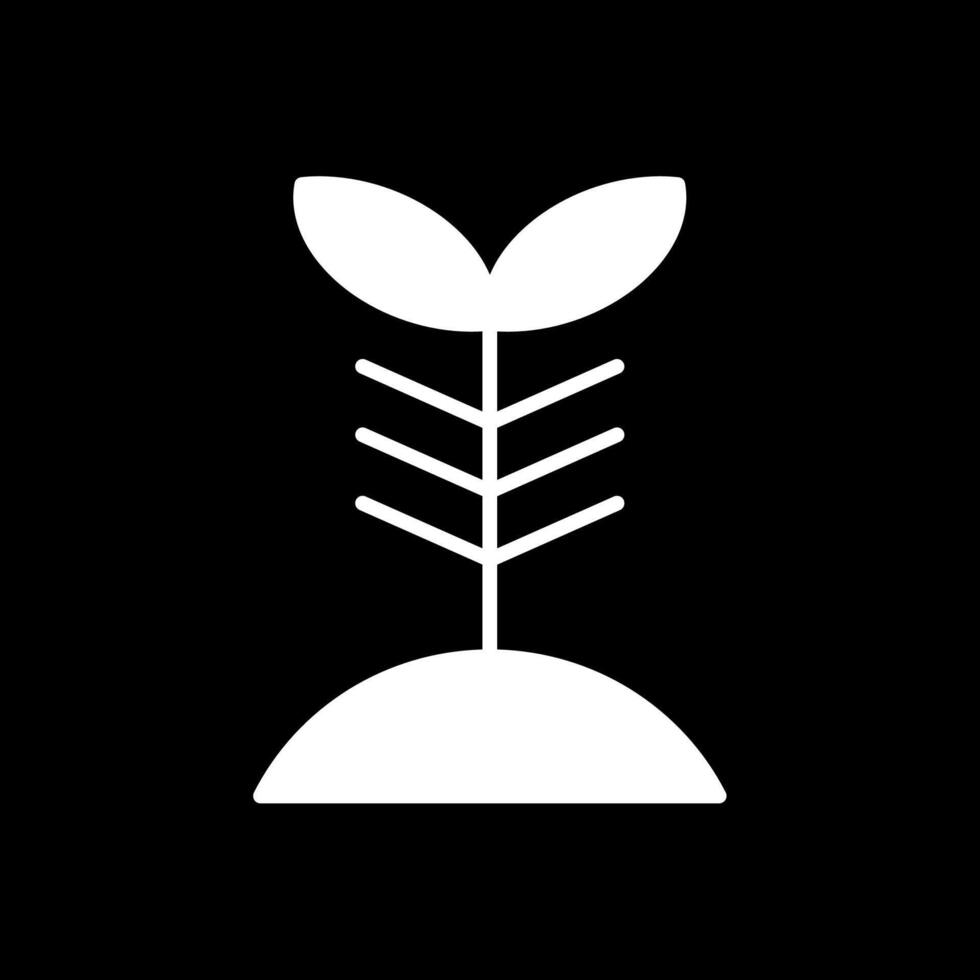 Plant Glyph Inverted Icon Design vector