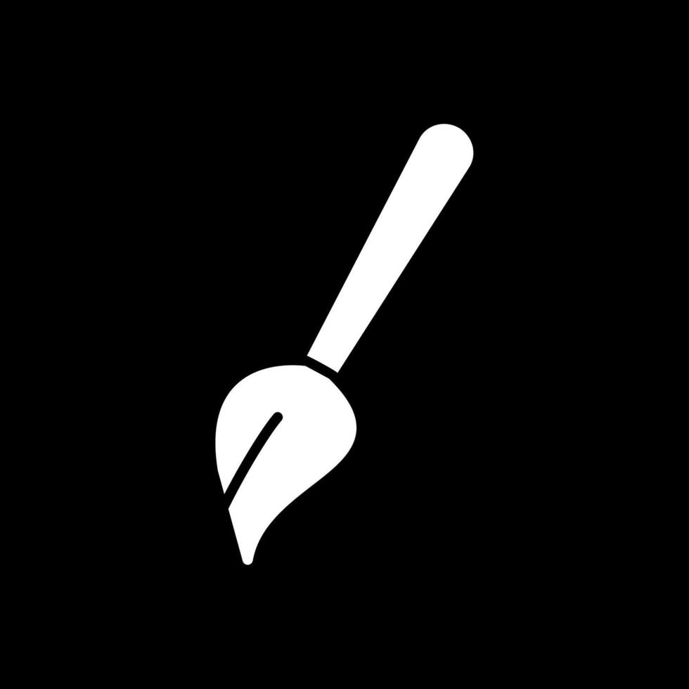 Brush Glyph Inverted Icon Design vector