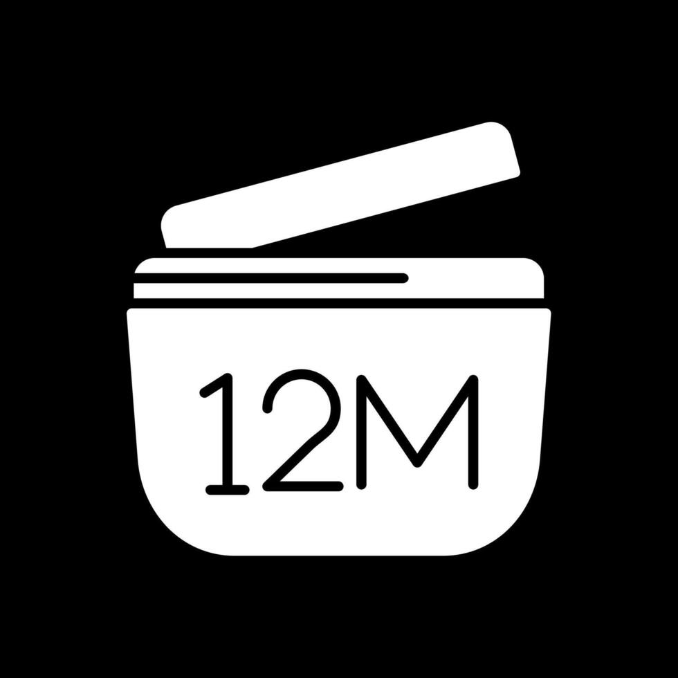 Expiry Glyph Inverted Icon Design vector