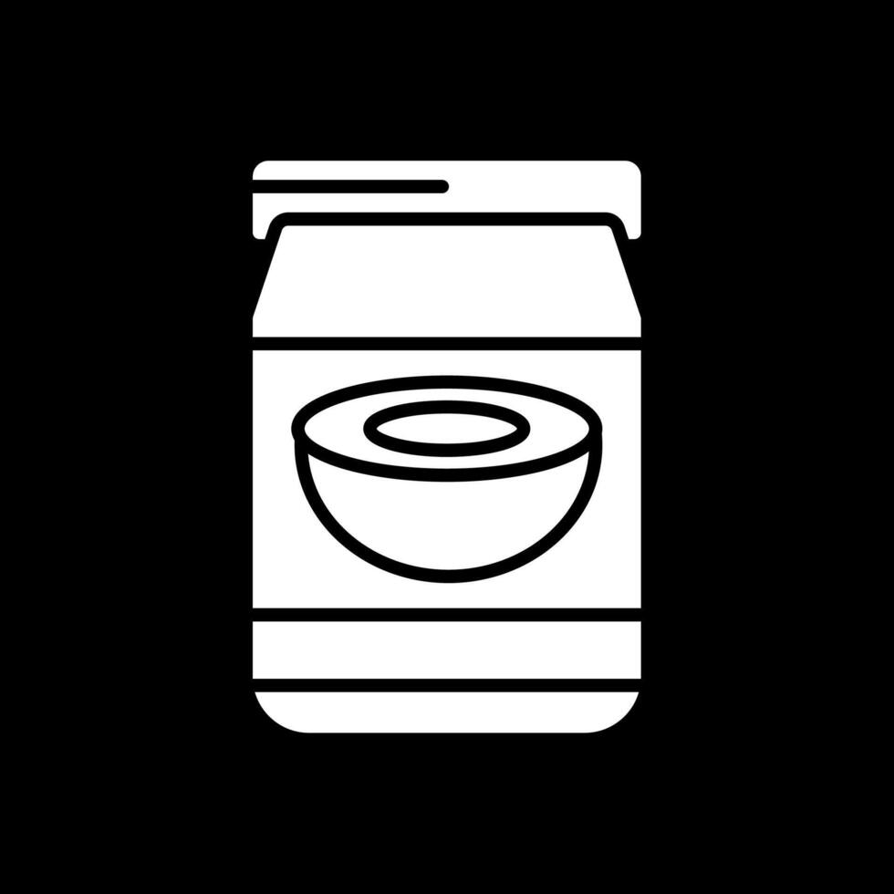 Coconut Oil Glyph Inverted Icon Design vector