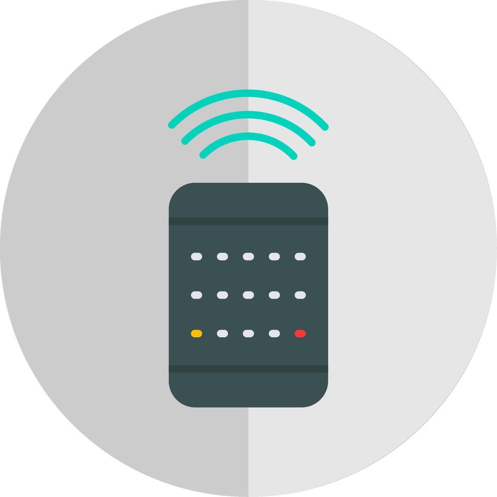 Remote Control Flat Scale Icon Design vector
