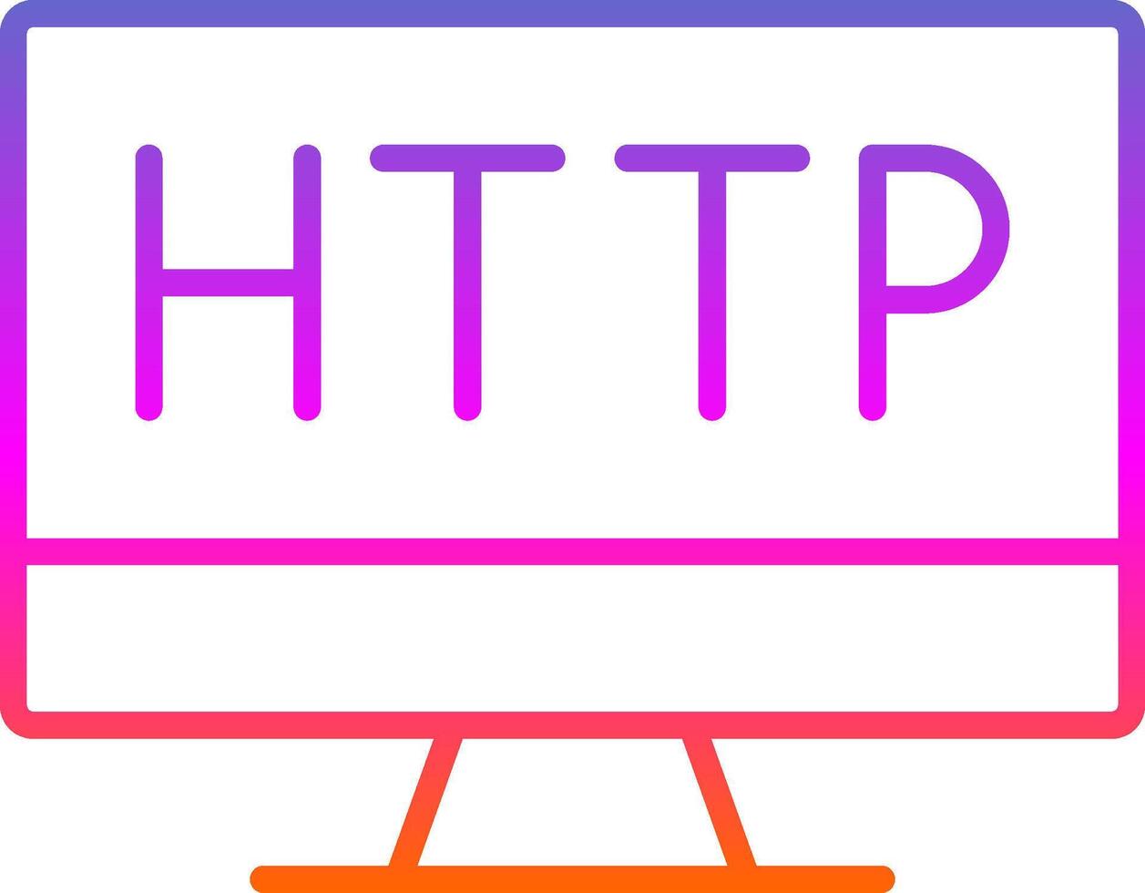 Http Cookie Line Gradient Icon Design vector