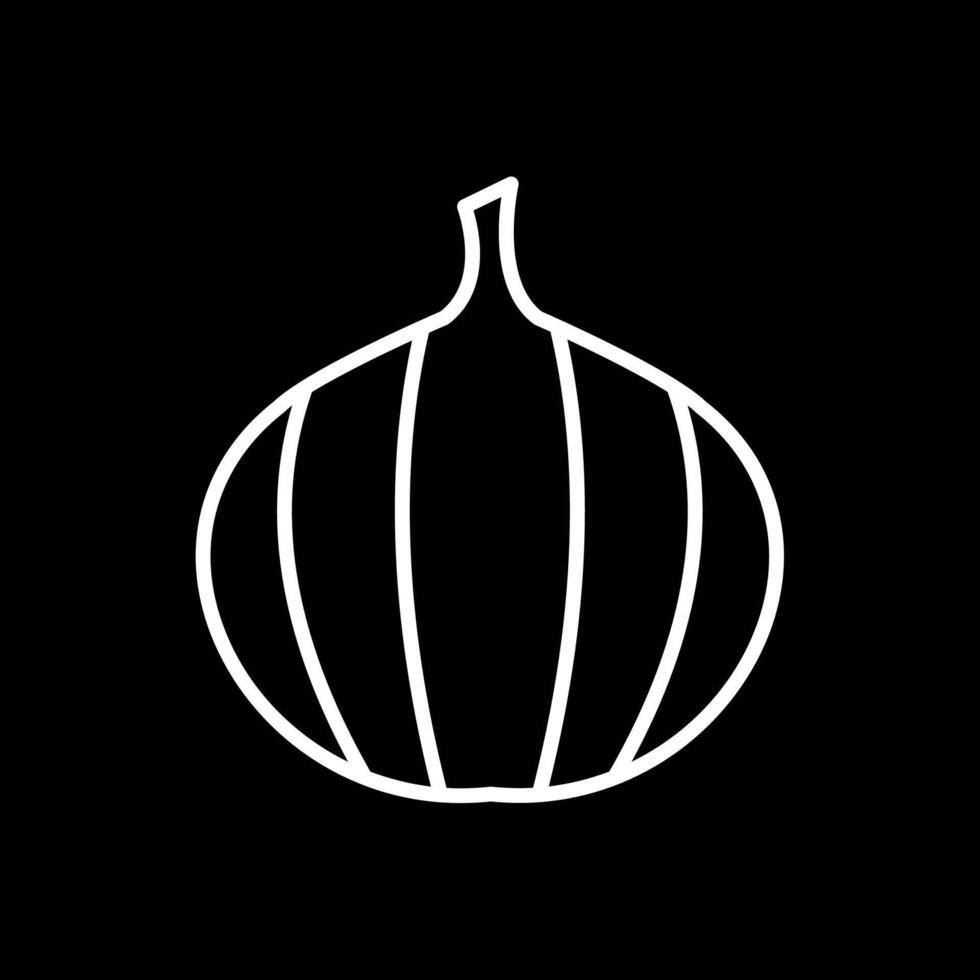 Garlic Line Inverted Icon Design vector