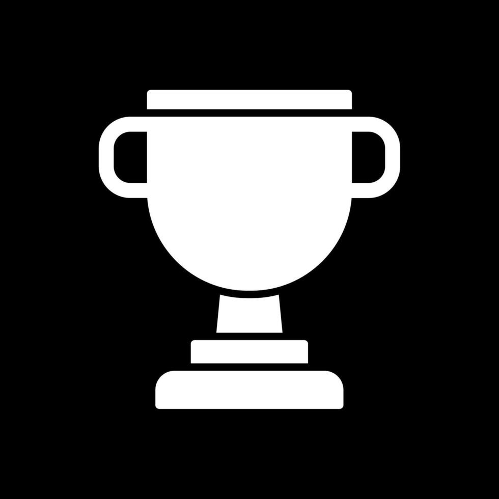 Trophy Glyph Inverted Icon Design vector