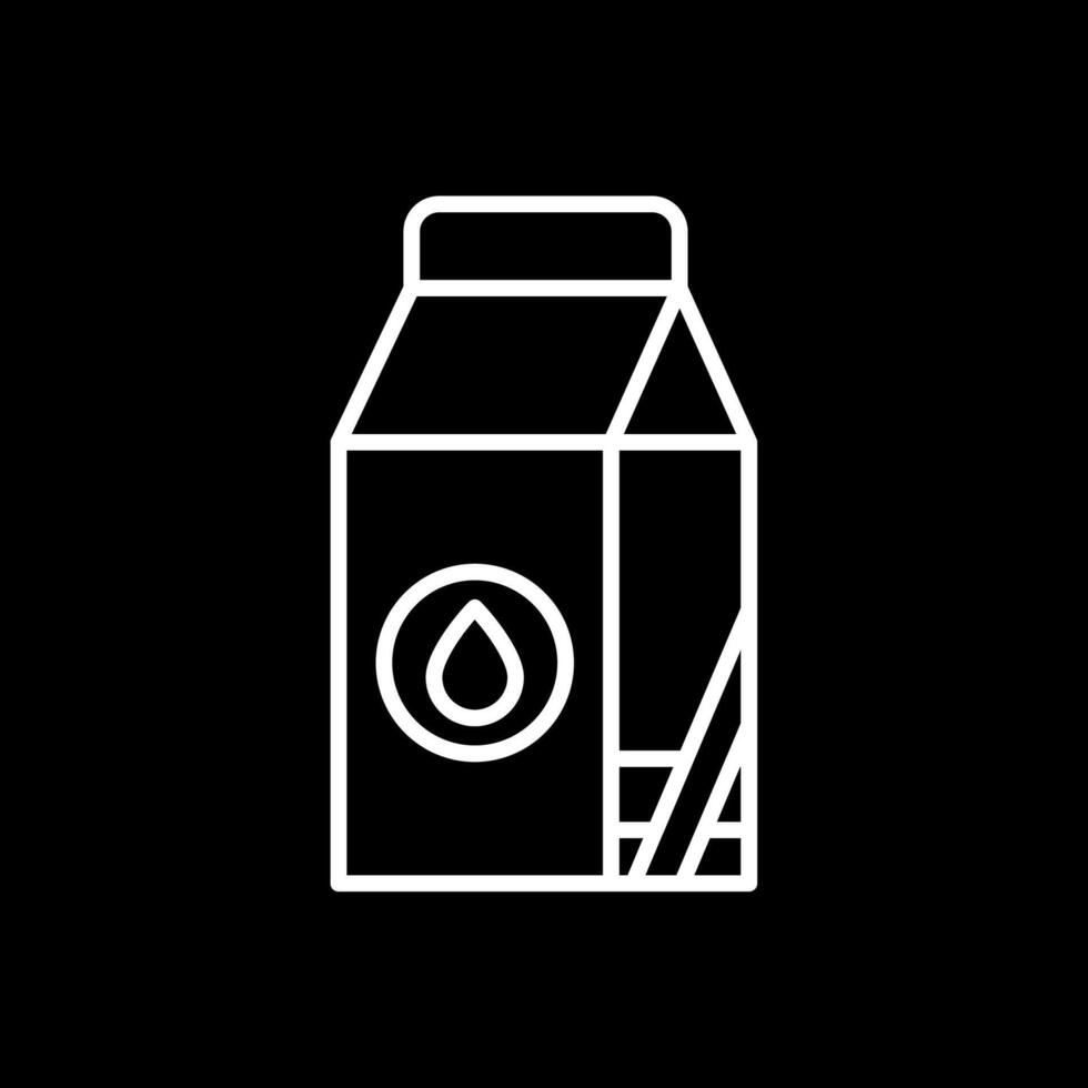 Milk Line Inverted Icon Design vector