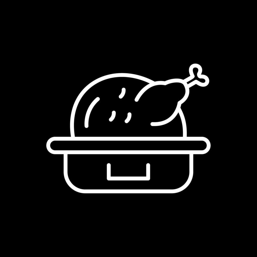 Roast Line Inverted Icon Design vector