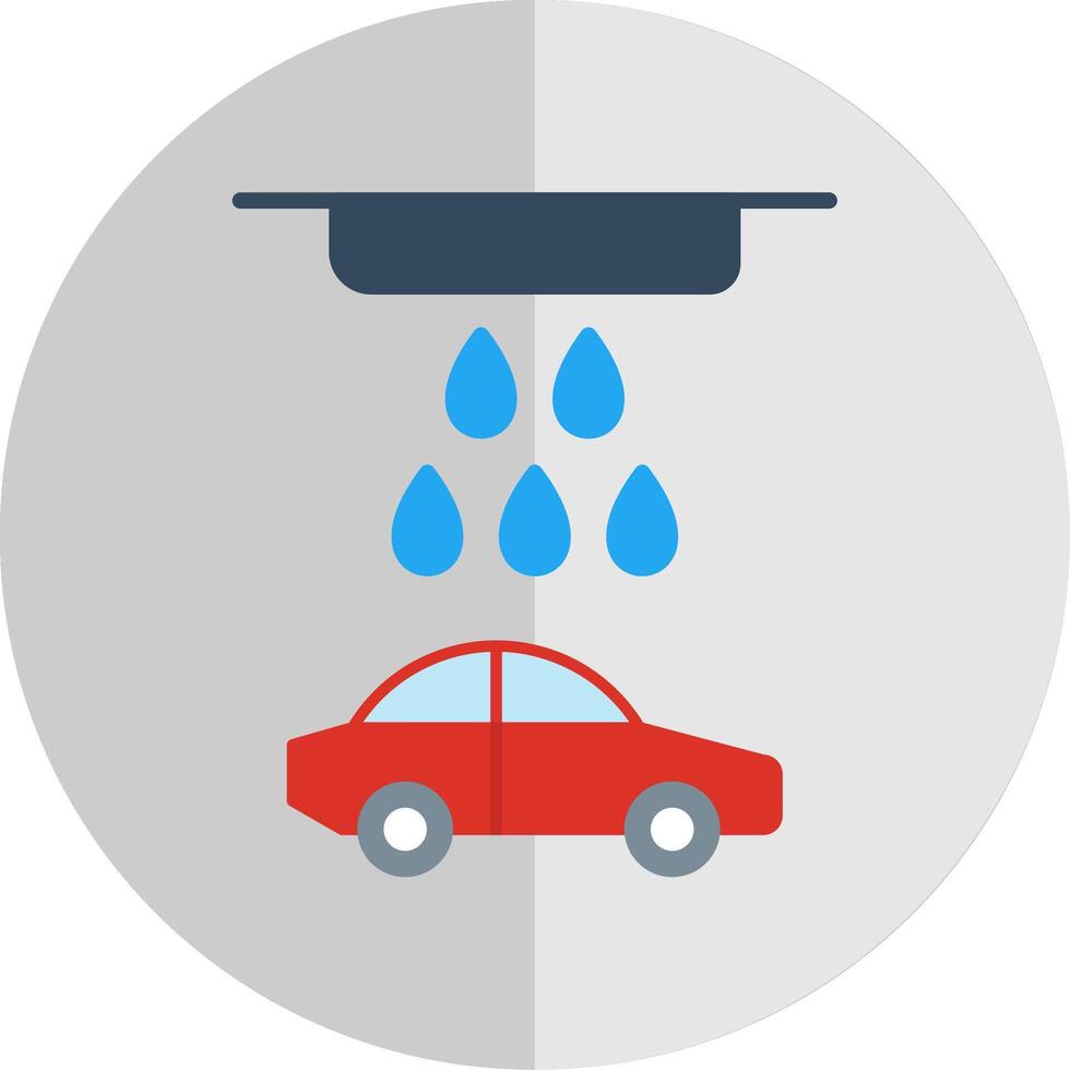 Car Wash Flat Scale Icon Design vector
