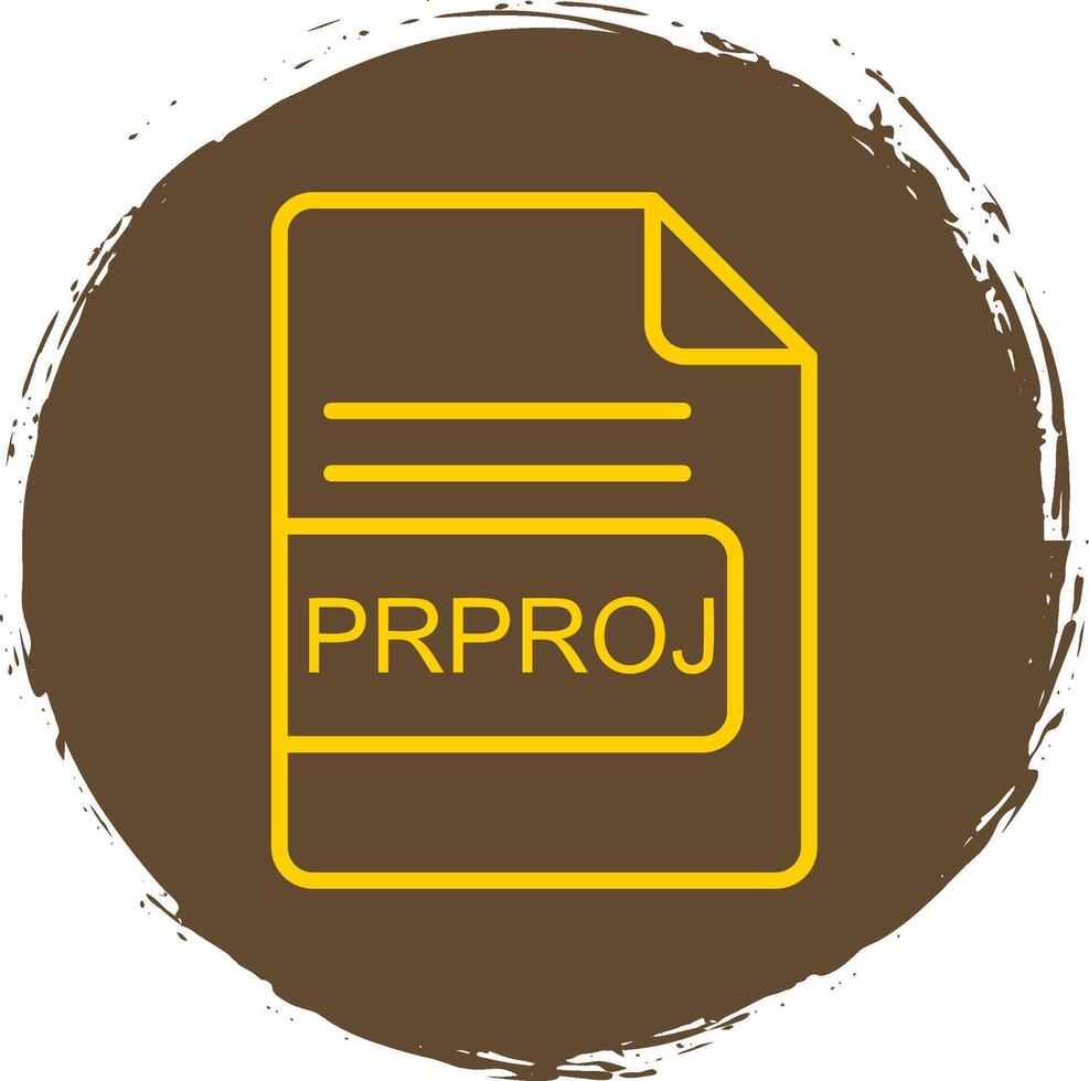 prproj archivo formato línea degradado icono diseño vector