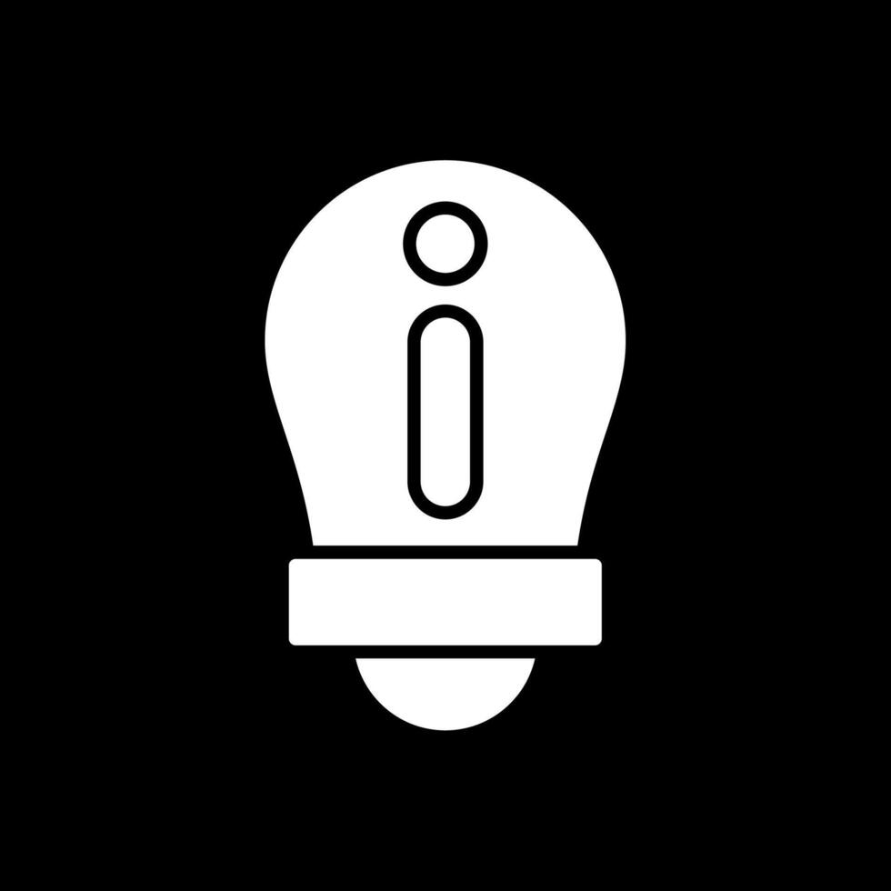 Information Glyph Inverted Icon Design vector