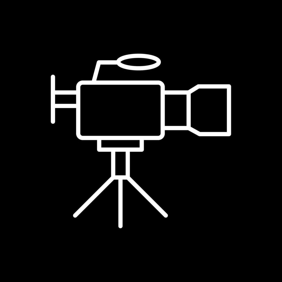 Camcorder Line Inverted Icon Design vector