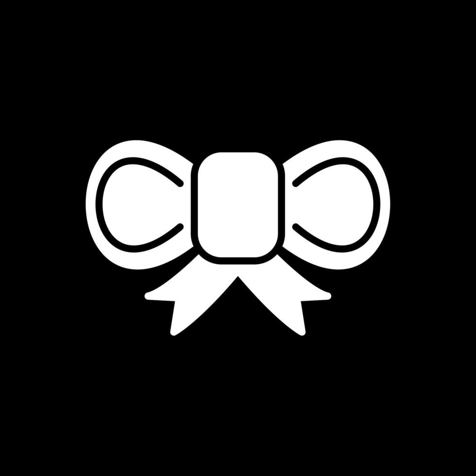 Bow Glyph Inverted Icon Design vector