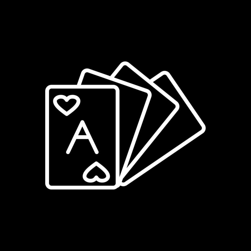 Card Deck Line Inverted Icon Design vector