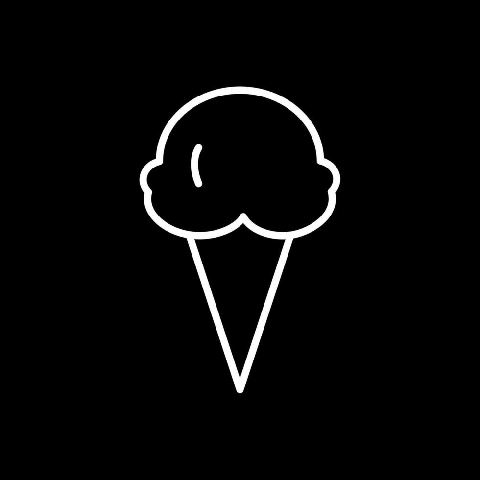 Ice Cream Line Inverted Icon Design vector