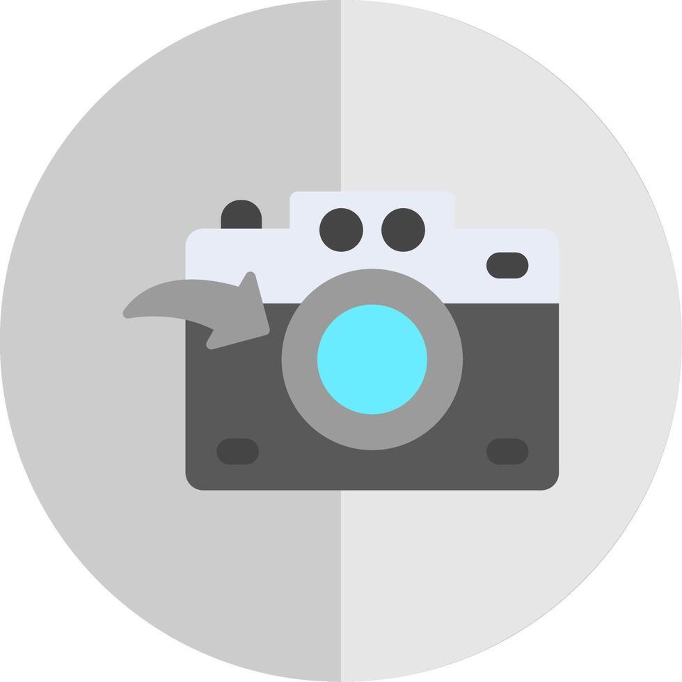 Camera Flat Scale Icon Design vector