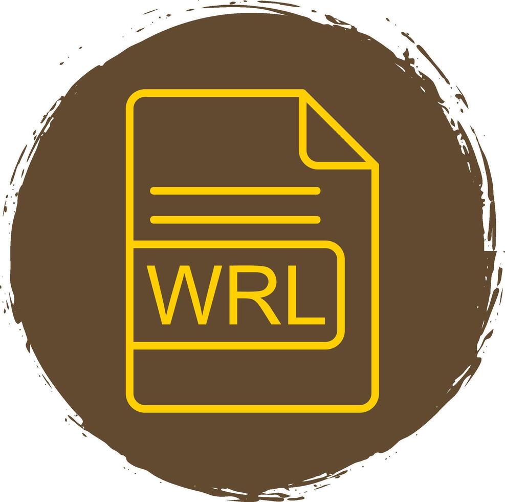 WRL File Format Line Gradient Icon Design vector
